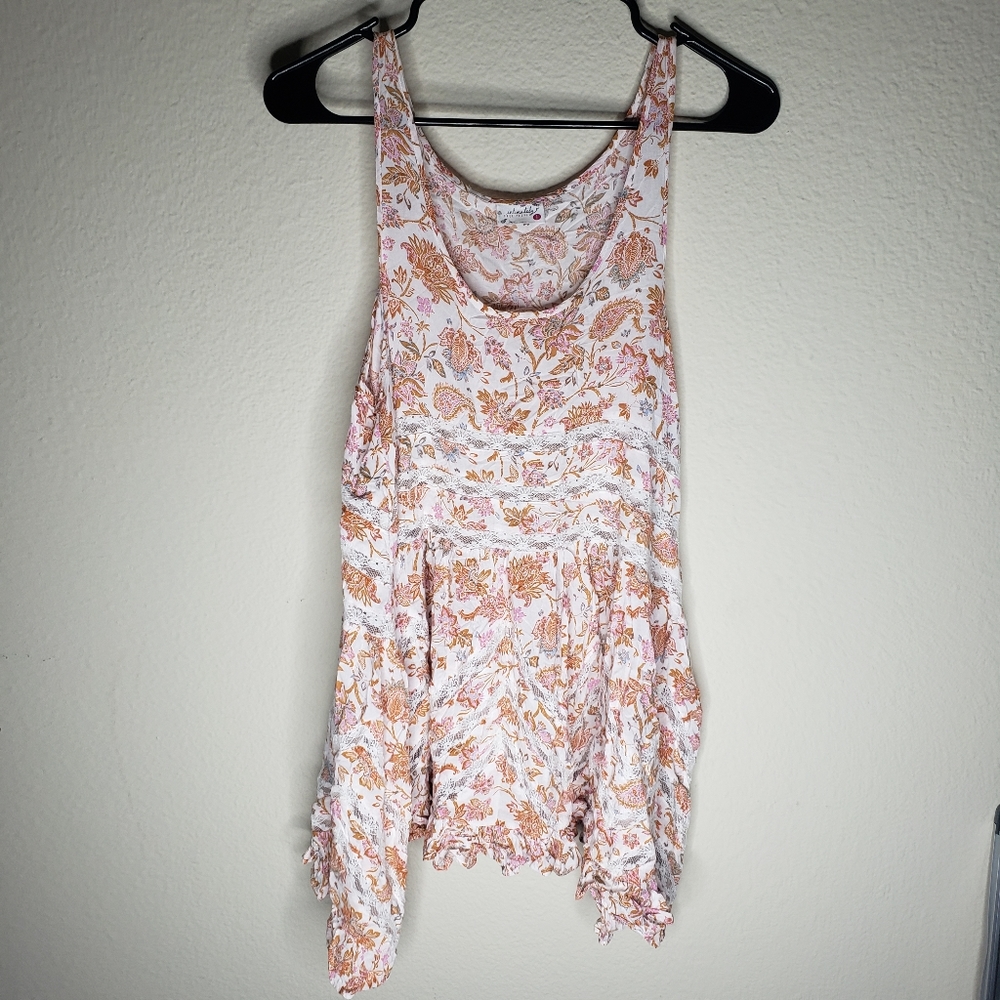 Free People Intimately Voile Pink Paisley Slip Dress
